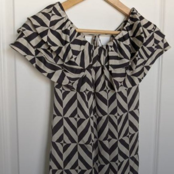 Club Monaco 100% Silk Ruffle Blouse XS - Picture 1 of 5